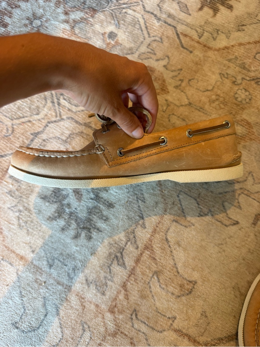 Sperry Tan Leather 2-Eye Boat Shoes - Picture 7 of 10
